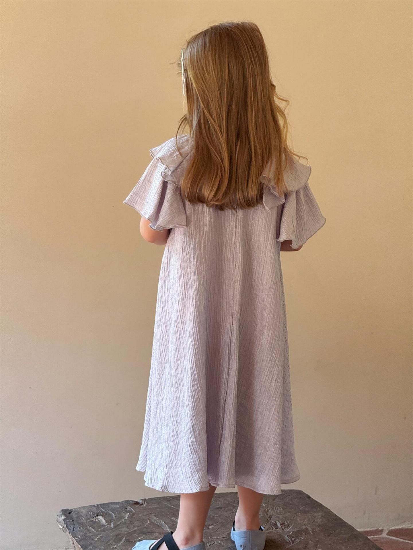 半袖ワンピース ダブルフライングスリーブドレスワンピース【mh0010248】