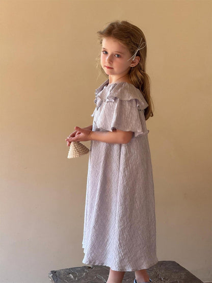 半袖ワンピース ダブルフライングスリーブドレスワンピース【mh0010248】