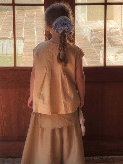 タンクトップ・キャミソール・ノースリーブトップス フロントフリルノースリーブブラウス【mh0010254】