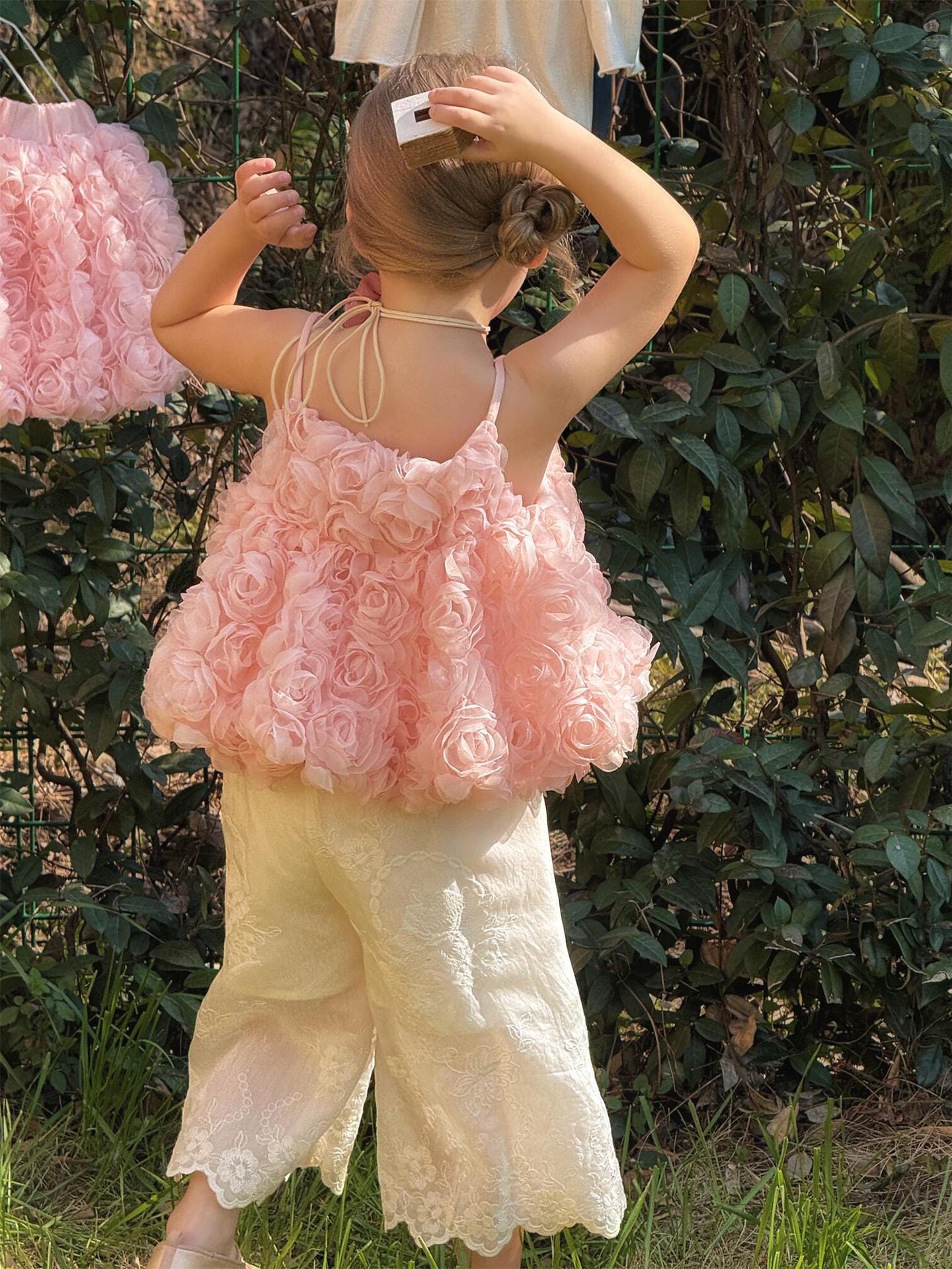 ロングパンツ・スウェットパンツ 刺繍レースクロップドパンツ【mh0010256】