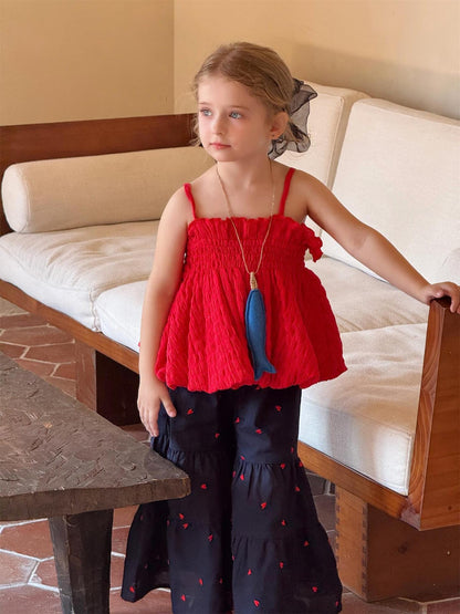 タンクトップ・キャミソール・ノースリーブトップス シャーリングキャミソールバルーントップス【mh0010268】