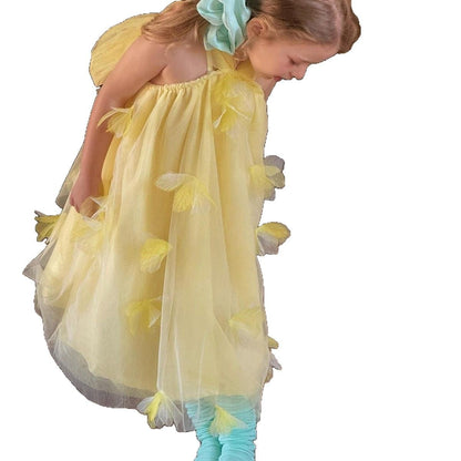 ノースリーブワンピース ホルターネックチュールスカートフェアリードレスワンピース【mh0010269】