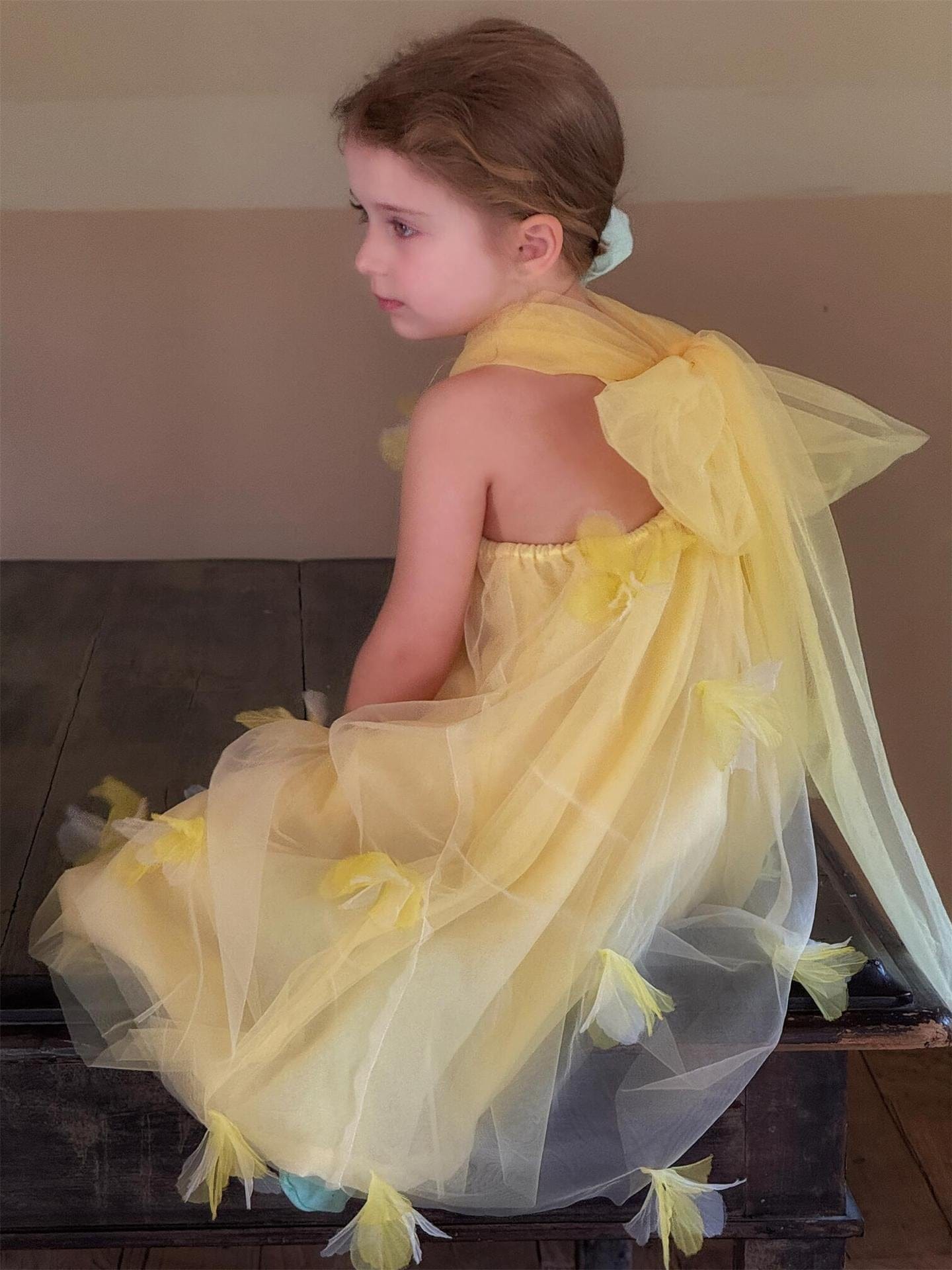 ノースリーブワンピース ホルターネックチュールスカートフェアリードレスワンピース【mh0010269】