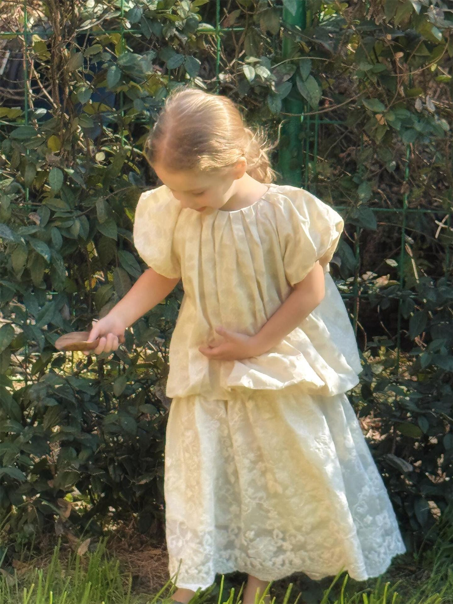 半袖シャツ・ブラウス オーバルエンボス半袖パフスリーブバルーンスモックブラウス【mh0010270】