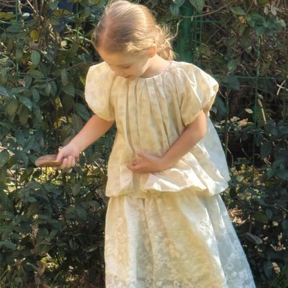 半袖シャツ・ブラウス オーバルエンボス半袖パフスリーブバルーンスモックブラウス【mh0010270】