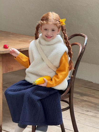 ベスト ボトルネックベスト ボア素材 ハイネック フード付き アウター 重ね着【mh0011734】