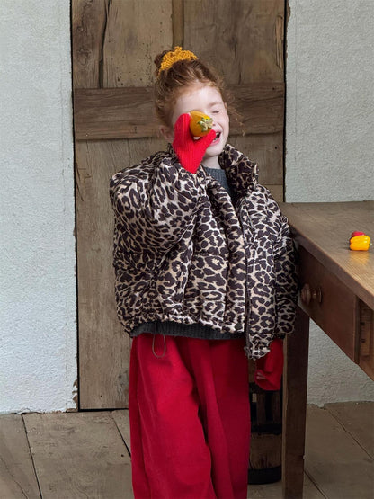 ショートコート・ジャケット・ジャンパー レオパードブルゾン バッファージャケット ショート丈コート【mh0011739】