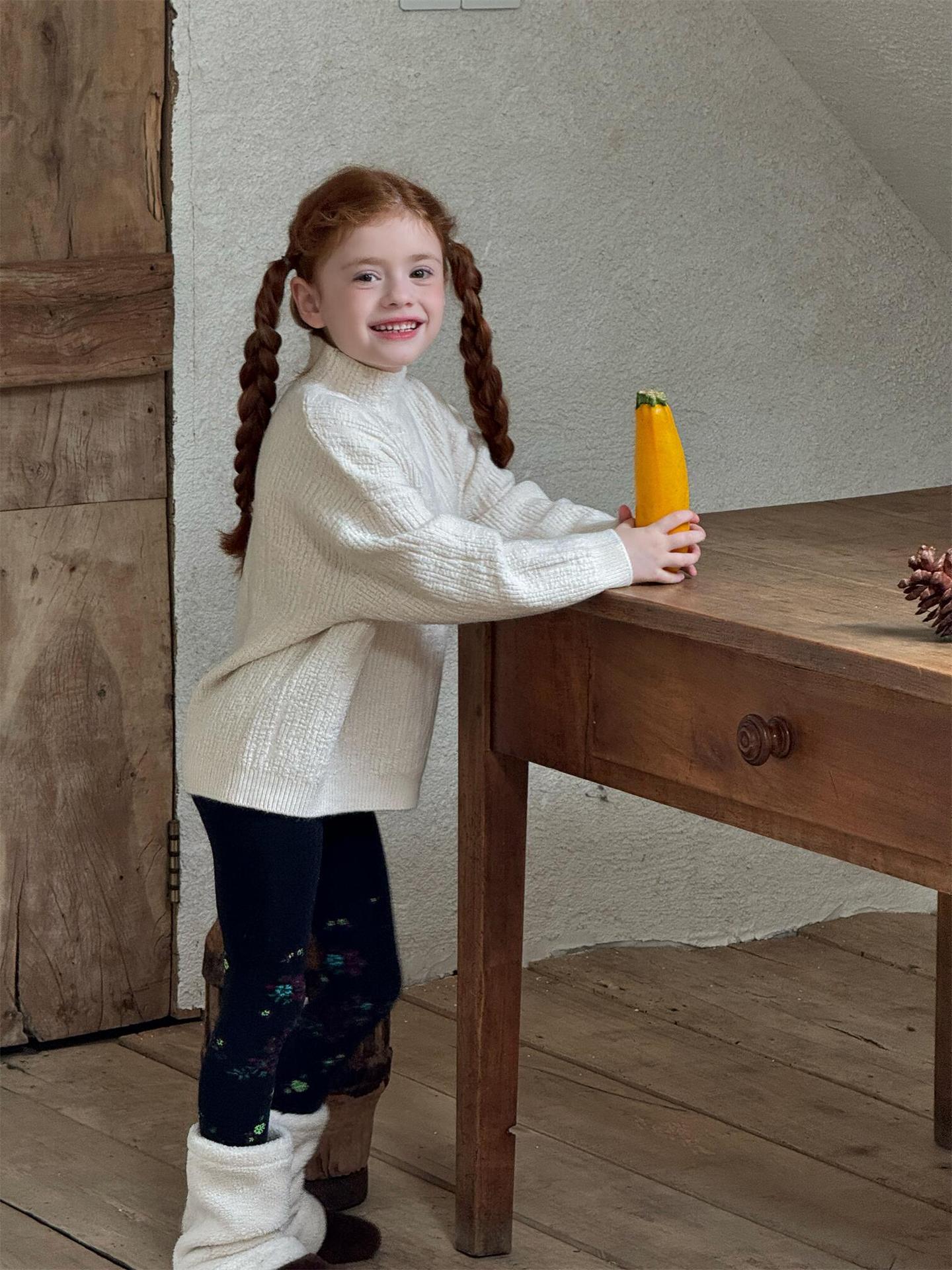 ニット・セーター ボトルネックセーター ざっくり ハイネック シンプルプルオーバー【mh0011749】