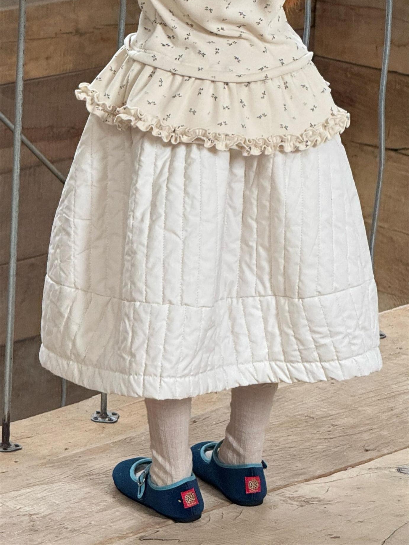 スカート キルティングスカート 厚手 キルト ミモレ丈 無地 花柄【mh0011750】