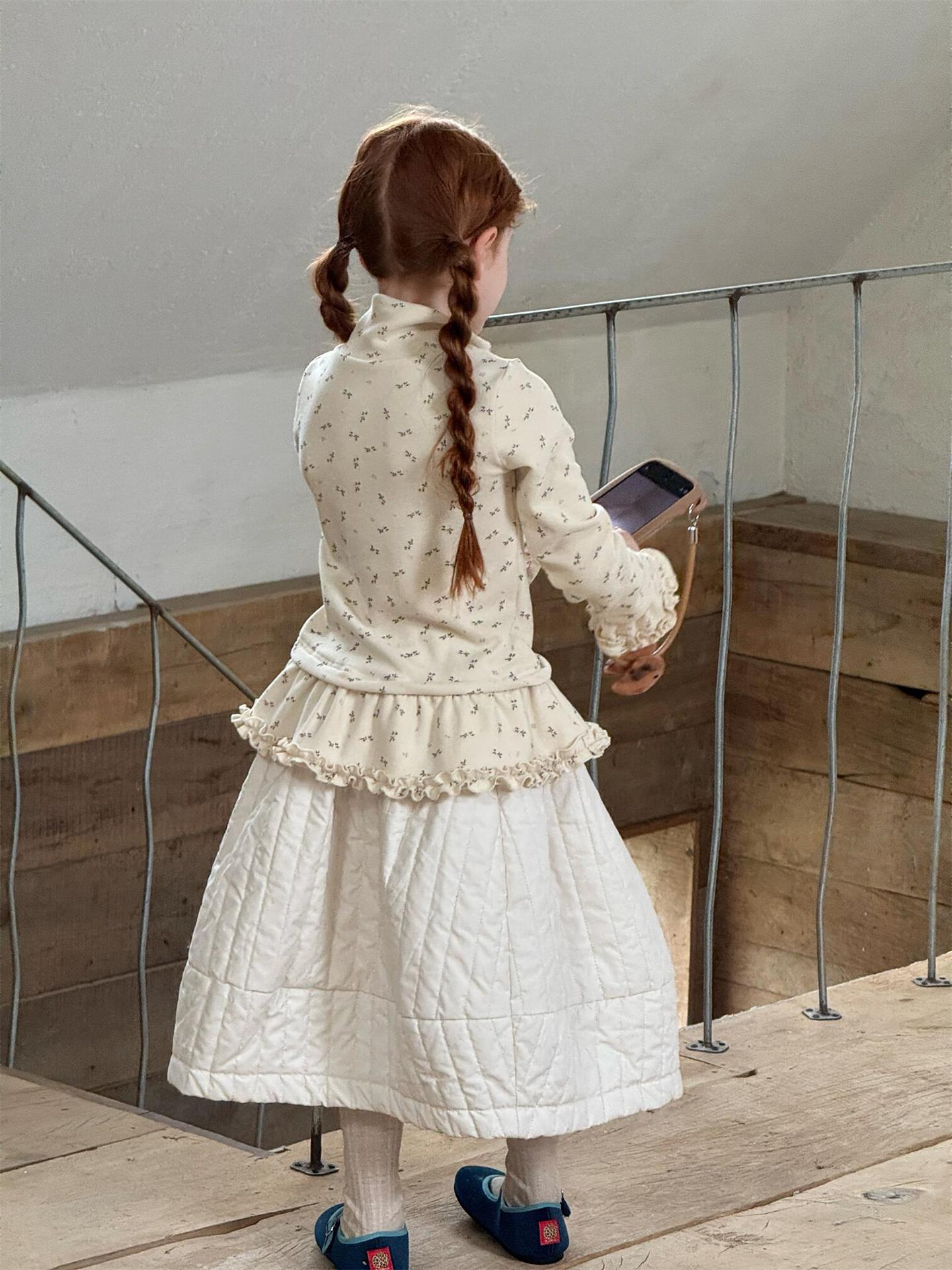 スカート キルティングスカート 厚手 キルト ミモレ丈 無地 花柄【mh0011750】