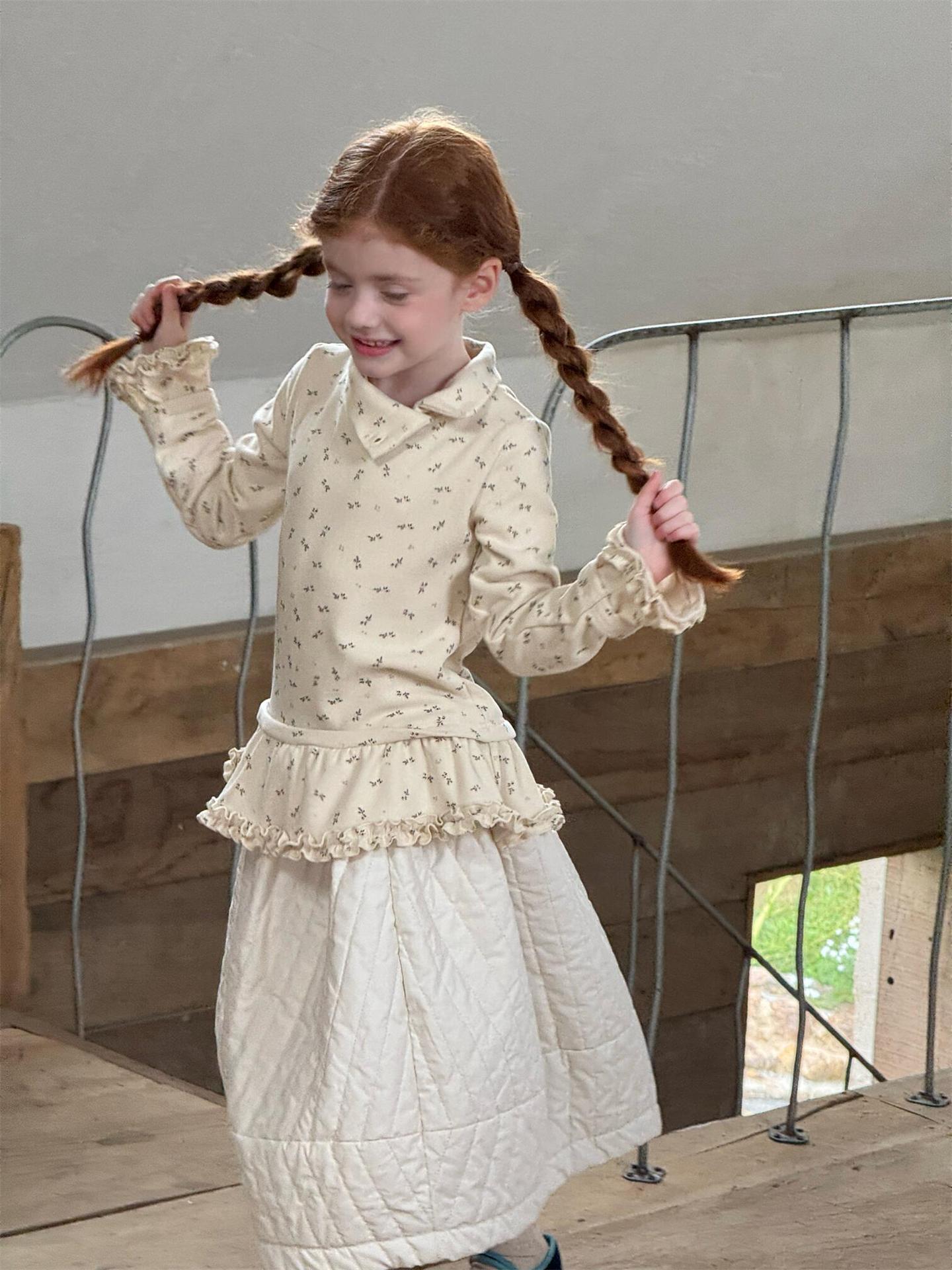 スカート キルティングスカート 厚手 キルト ミモレ丈 無地 花柄【mh0011750】