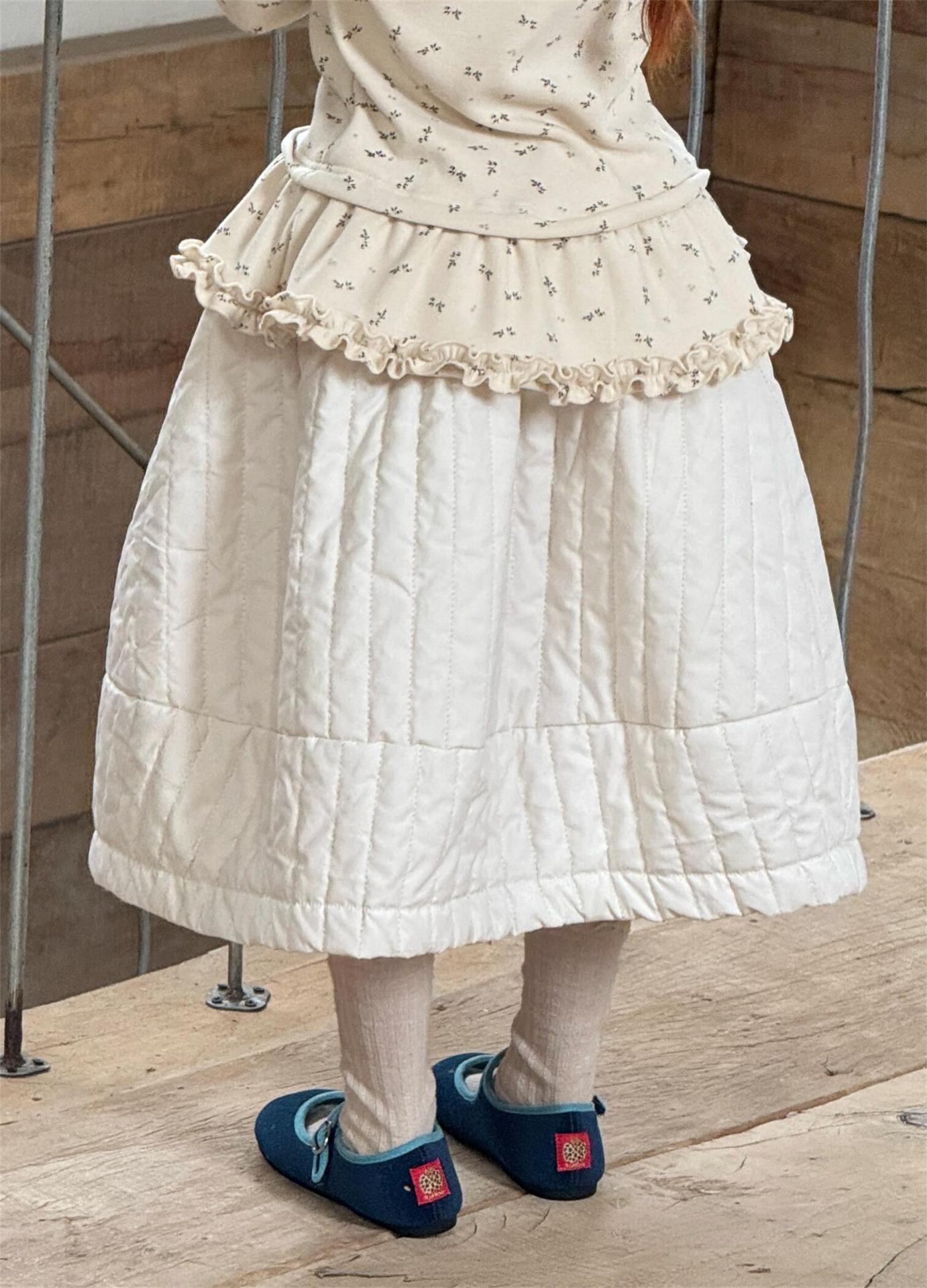 スカート キルティングスカート 厚手 キルト ミモレ丈 無地 花柄【mh0011750】