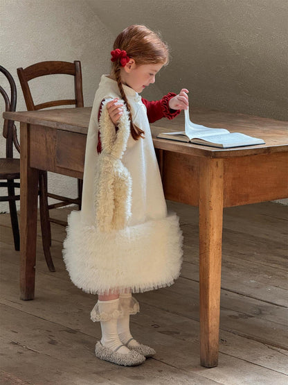 ノースリーブワンピース ノースリーブワンピース チュールフリルスカート フリース チャイナドレス【mh0011766】