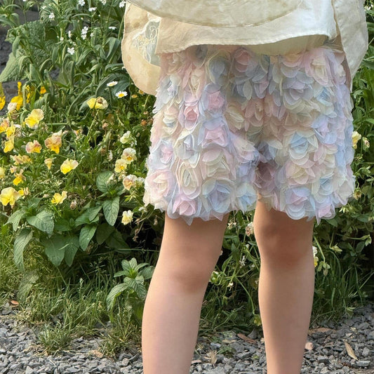 ハーフパンツ・ショートパンツ rainbow / 90cm レインボーローズメッシュショートパンツ【mh0009893】