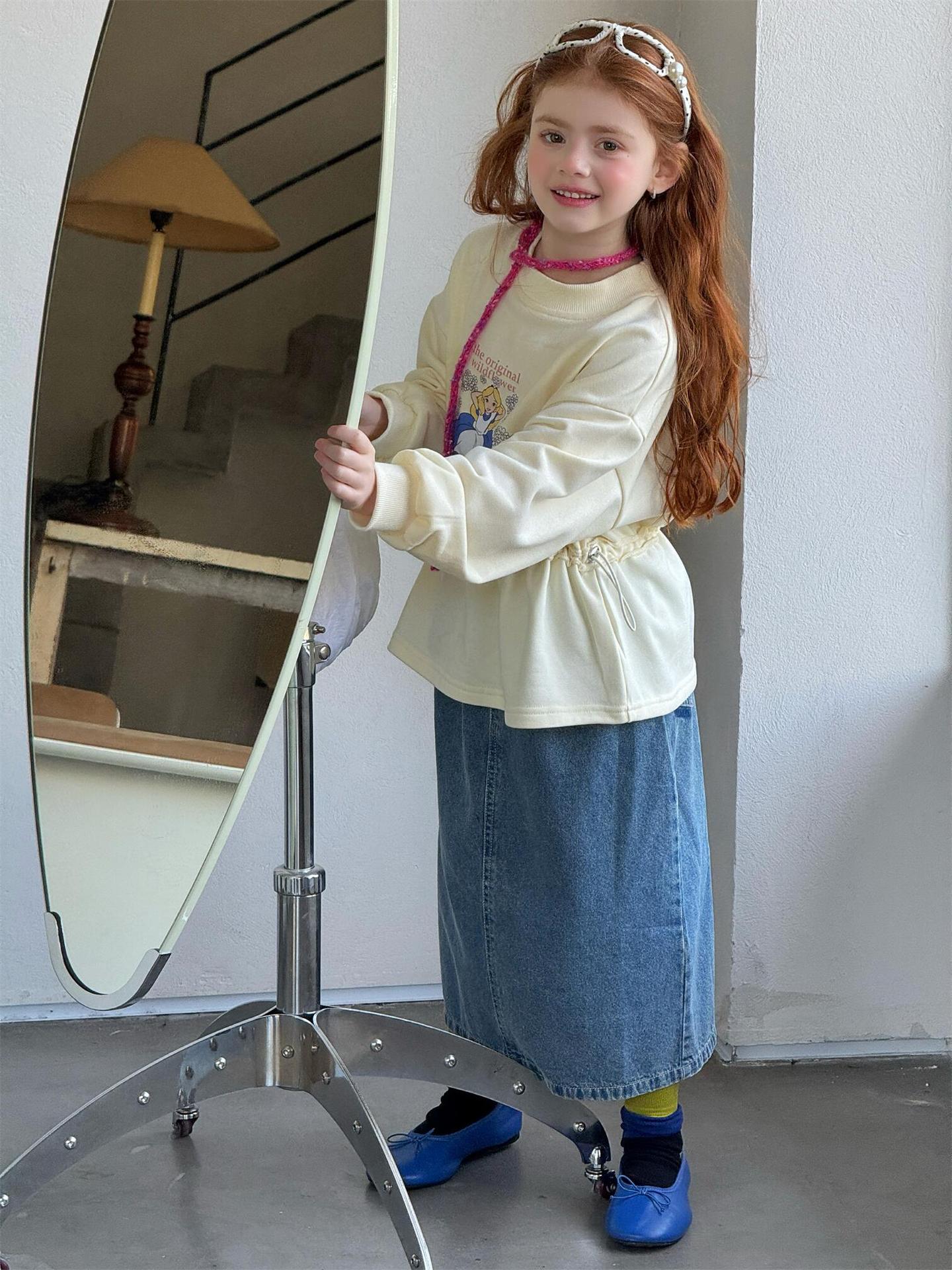 スカート Retro Casual Denim Skirt レトロ デニムスカート【mh0012216】