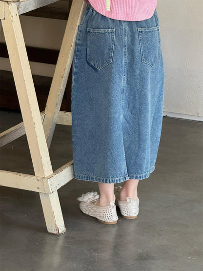 スカート Retro Casual Denim Skirt レトロ デニムスカート【mh0012216】