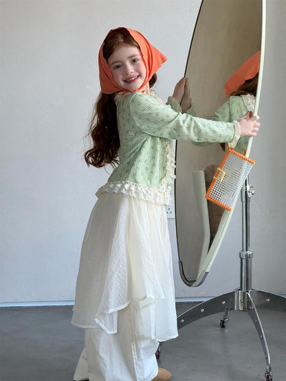 ロングパンツ・スウェットパンツ Solid Cotton Gauze Tulle Pants チュール付き コットン ガーゼパンツ【mh0012209】