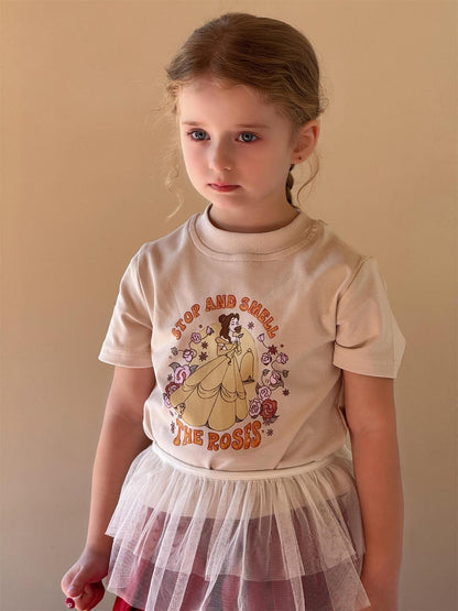 半袖Tシャツ Apricot / 90cm プリンセスプリント半袖Tシャツ【mh0010238】