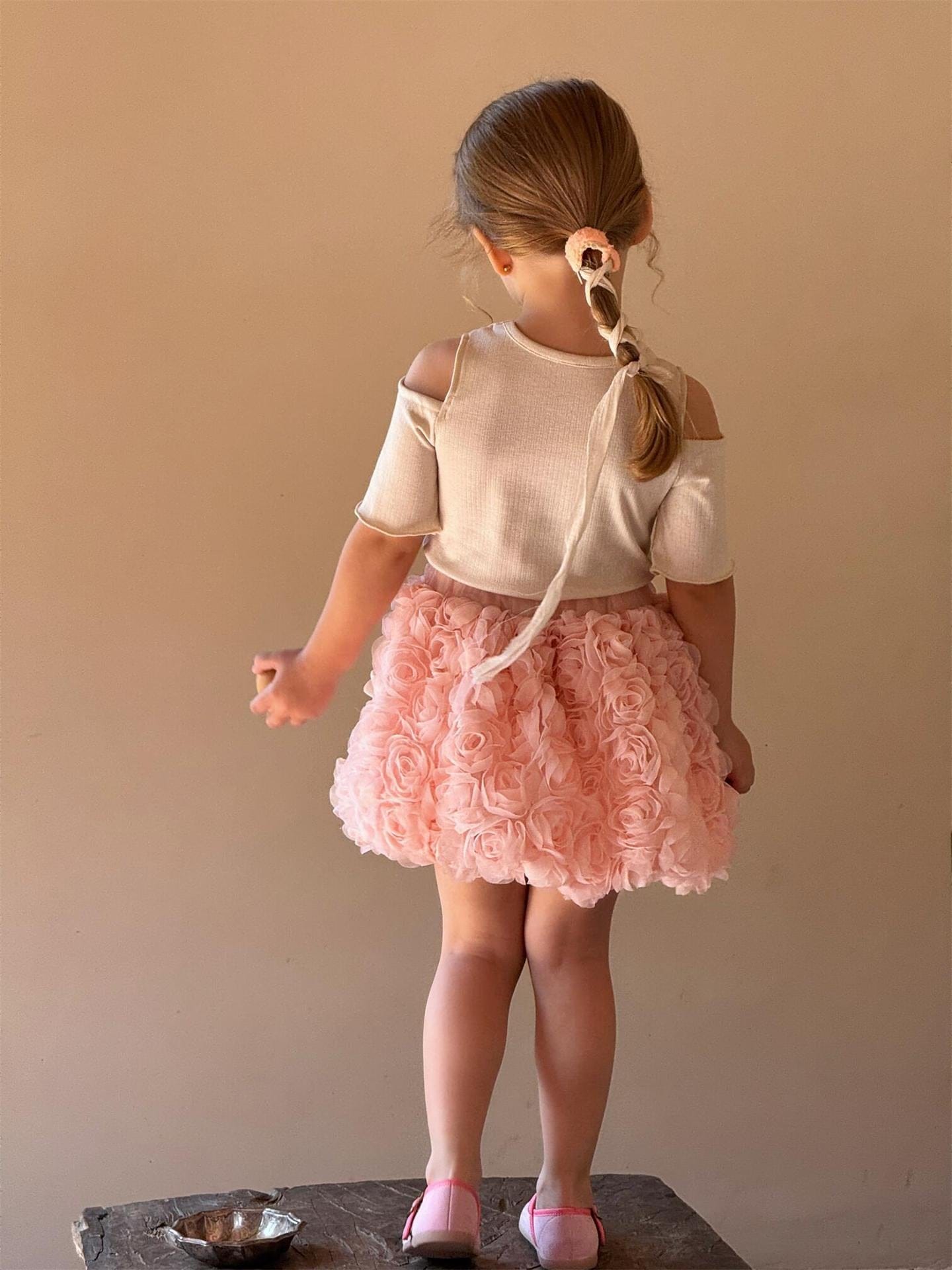 半袖Tシャツ オープンショルダーリボン半袖Tシャツ【mh0010271】