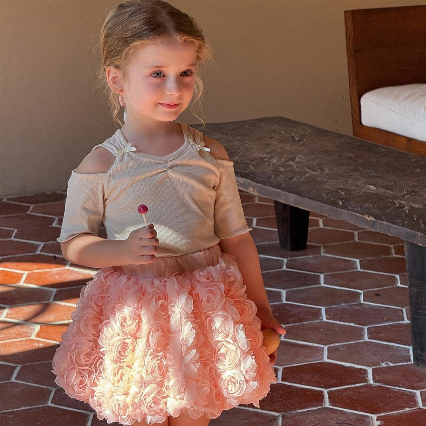 半袖Tシャツ オープンショルダーリボン半袖Tシャツ【mh0010271】