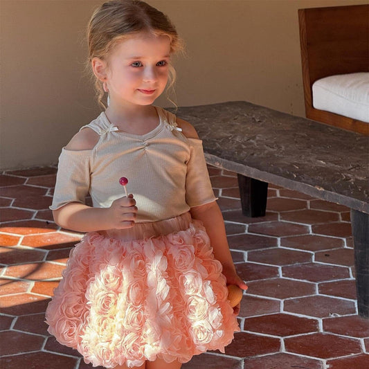 半袖Tシャツ オープンショルダーリボン半袖Tシャツ【mh0010271】