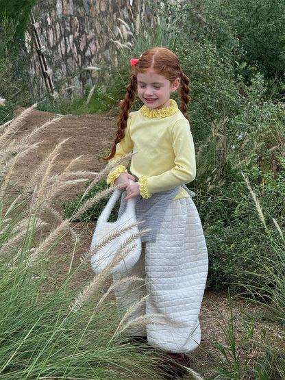 長袖Tシャツ 長袖Tシャツ ラッフルフリルカラー カットソー【mh0011761】