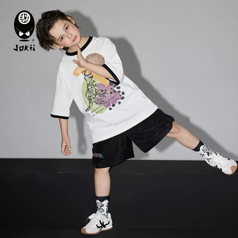 半袖セットアップ Dinosaur Fossil Set T-shirts and shorts【mh0009521】