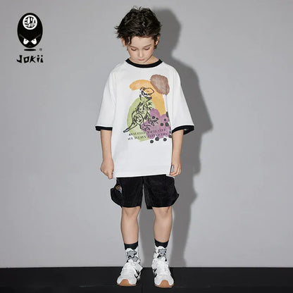 半袖セットアップ Dinosaur Fossil Set T-shirts and shorts【mh0009521】
