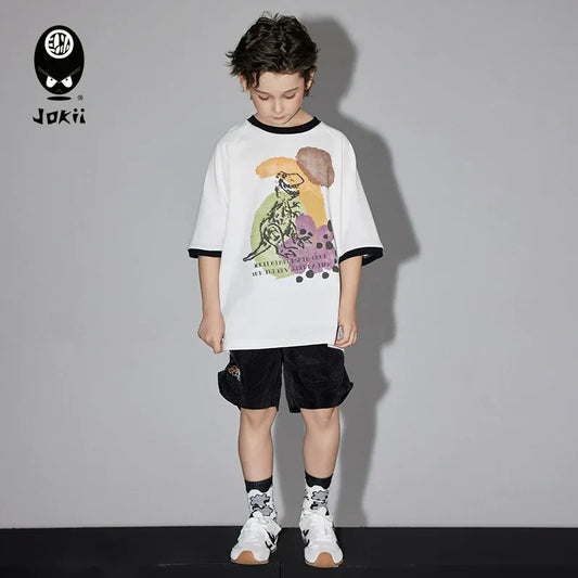 半袖セットアップ Dinosaur Fossil Set T-shirts and shorts【mh0009521】