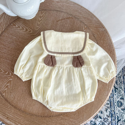 長袖ロンパース Bear Ear Long Sleeve Jumpsuit くま耳 長袖 ロンパース【mh0011992】