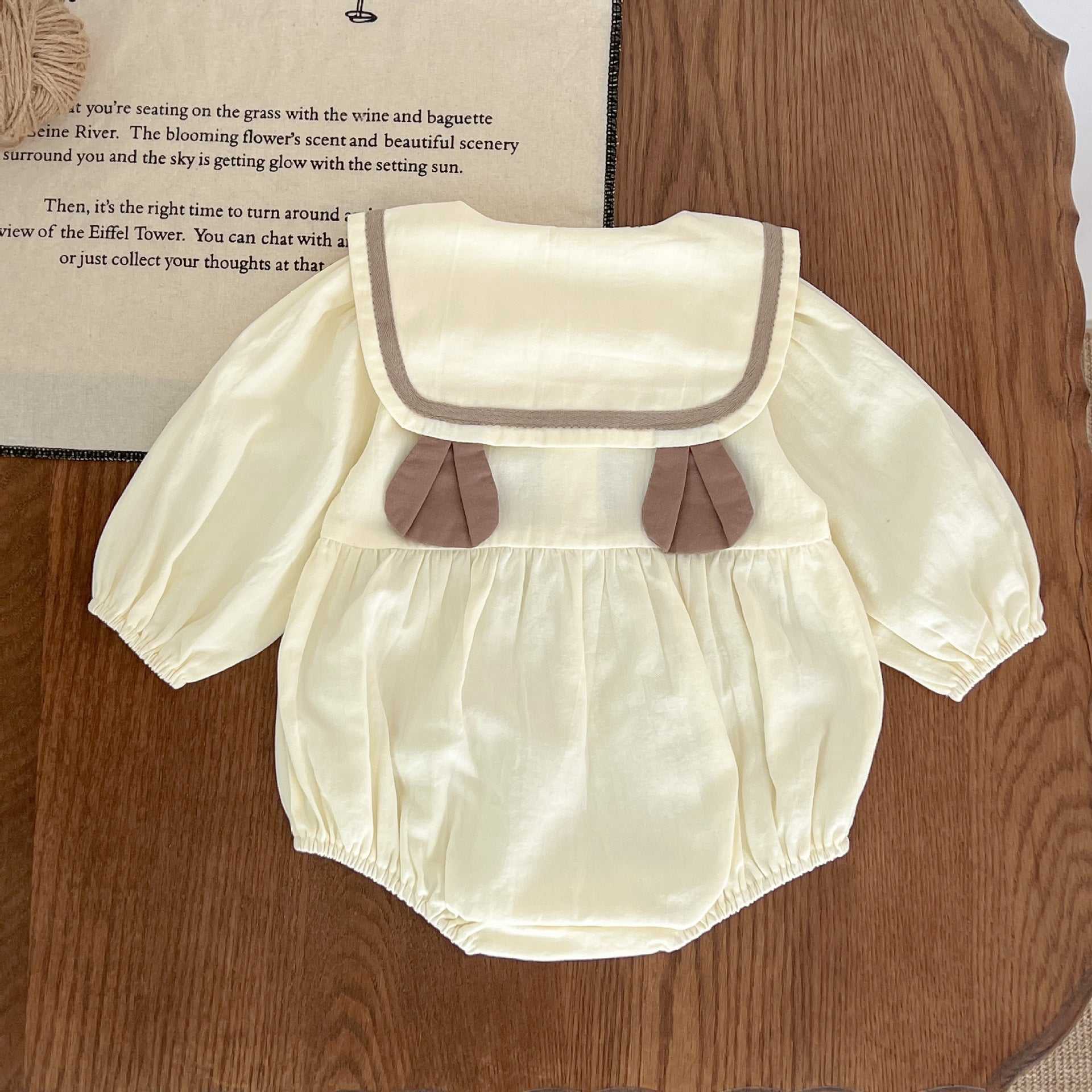 長袖ロンパース Bear Ear Long Sleeve Jumpsuit くま耳 長袖 ロンパース【mh0011992】