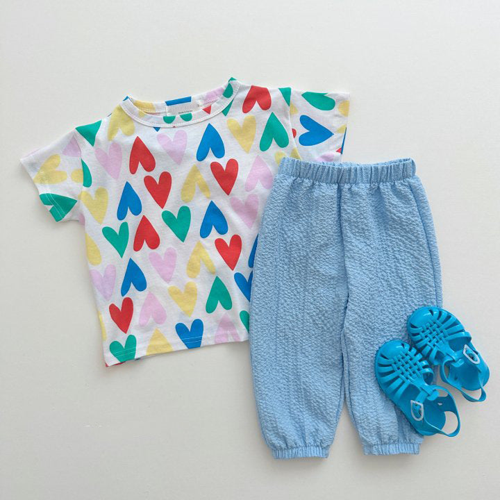 Kids Summer Long Pants キッズ サマー ロングパンツ【mh0005578】 Blue / 12M  80CM angou ロングパンツ・スウェットパンツ