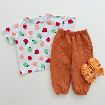 Kids Summer Long Pants キッズ サマー ロングパンツ【mh0005578】 Orange / 12M  80CM angou ロングパンツ・スウェットパンツ