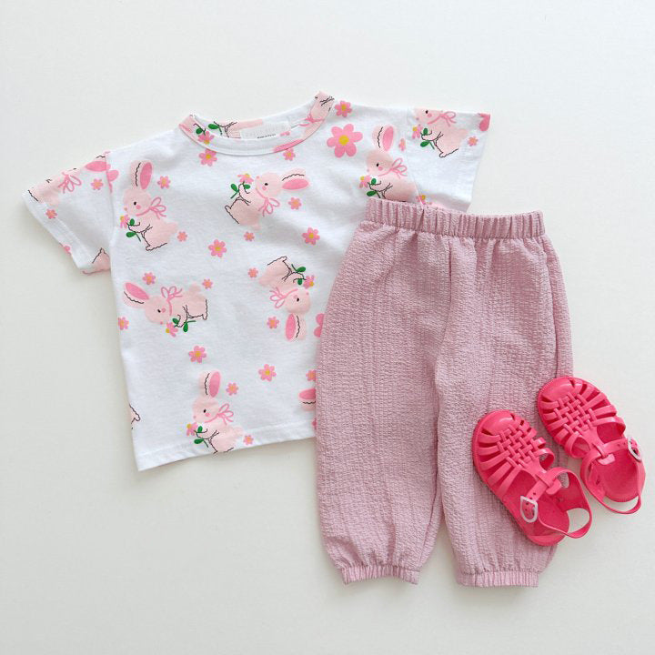 Kids Summer Long Pants キッズ サマー ロングパンツ【mh0005578】 Pink / 12M  80CM angou ロングパンツ・スウェットパンツ