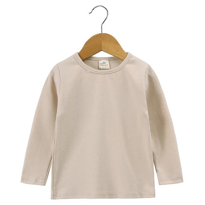 長袖Tシャツ Khaki / 6M  66CM ベビートップス 長袖Tシャツ 無地シンプルベーシック 3カラー【mh0004322】