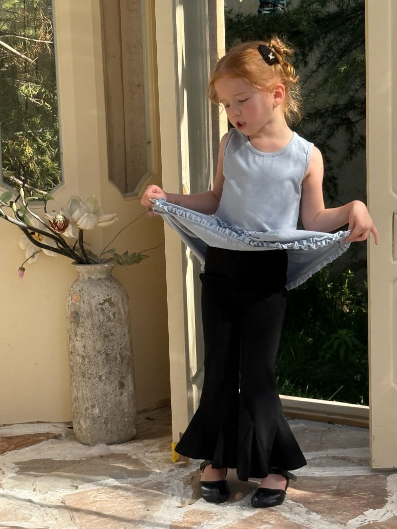 Knit High-Waisted Flared Pants フレア ロングパンツ【mh0013263】 Chengle ロングパンツ・スウェットパンツ
