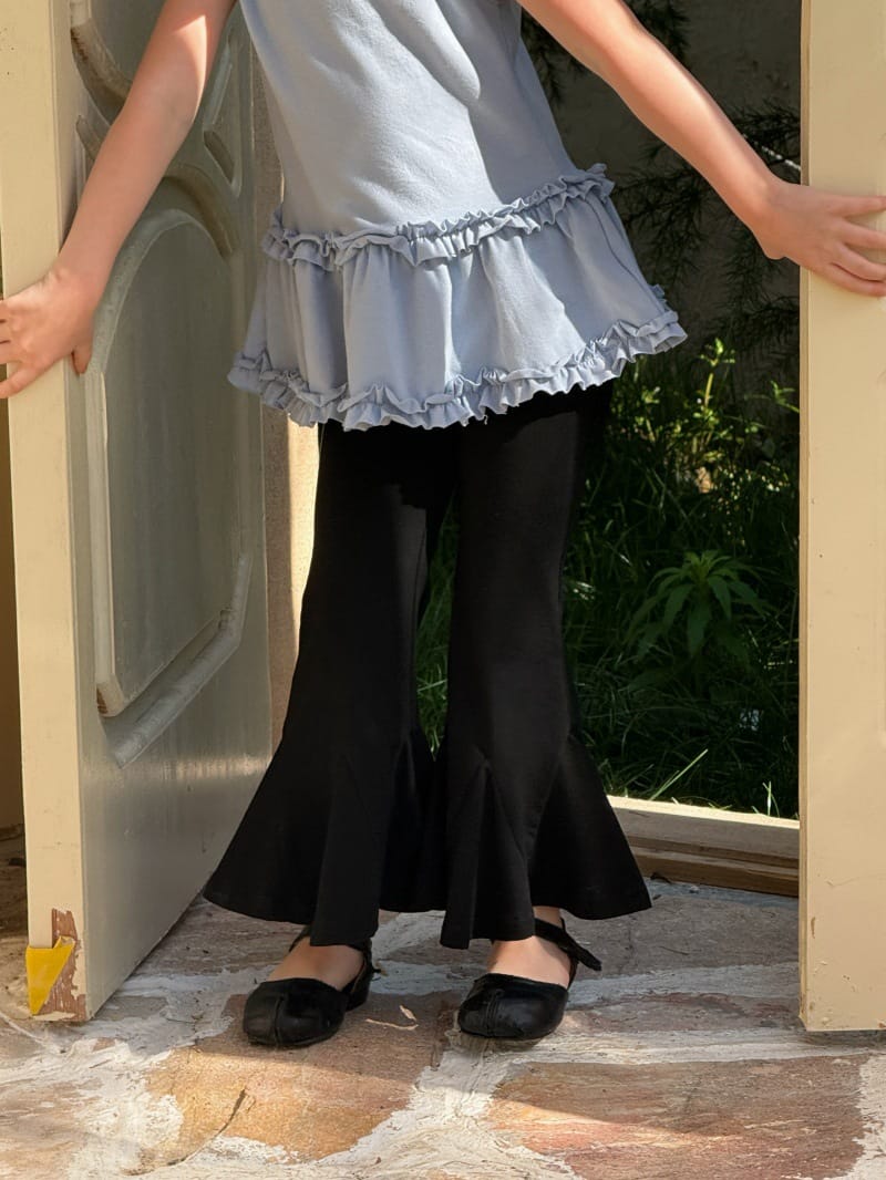 Knit High-Waisted Flared Pants フレア ロングパンツ【mh0013263】 Chengle ロングパンツ・スウェットパンツ