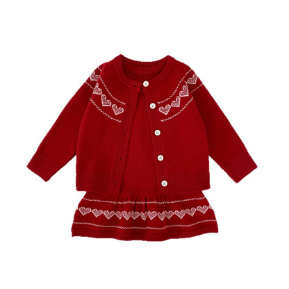 Knit Jacket & Skirt Set ニット ジャケット スカート セット【mh0012401】 mamahalo shop