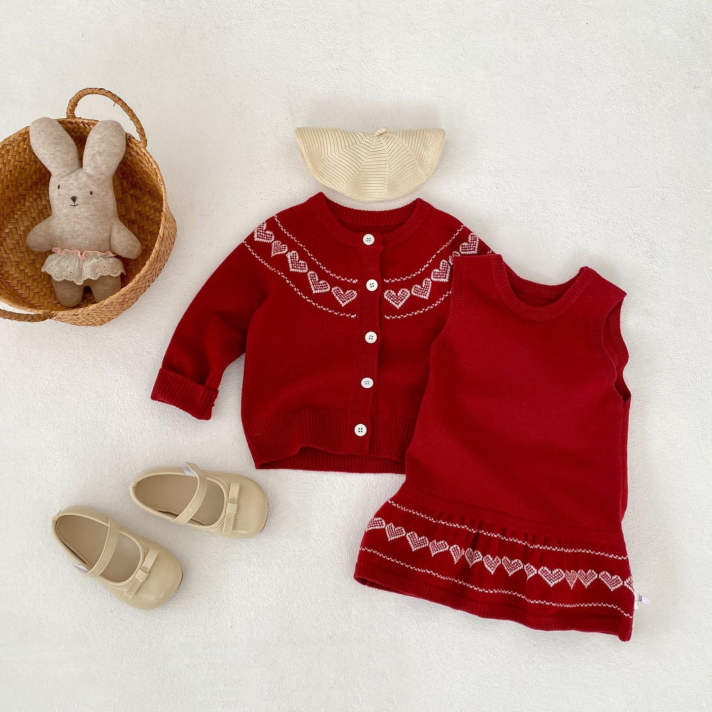 Knit Jacket & Skirt Set ニット ジャケット スカート セット【mh0012401】 mamahalo shop