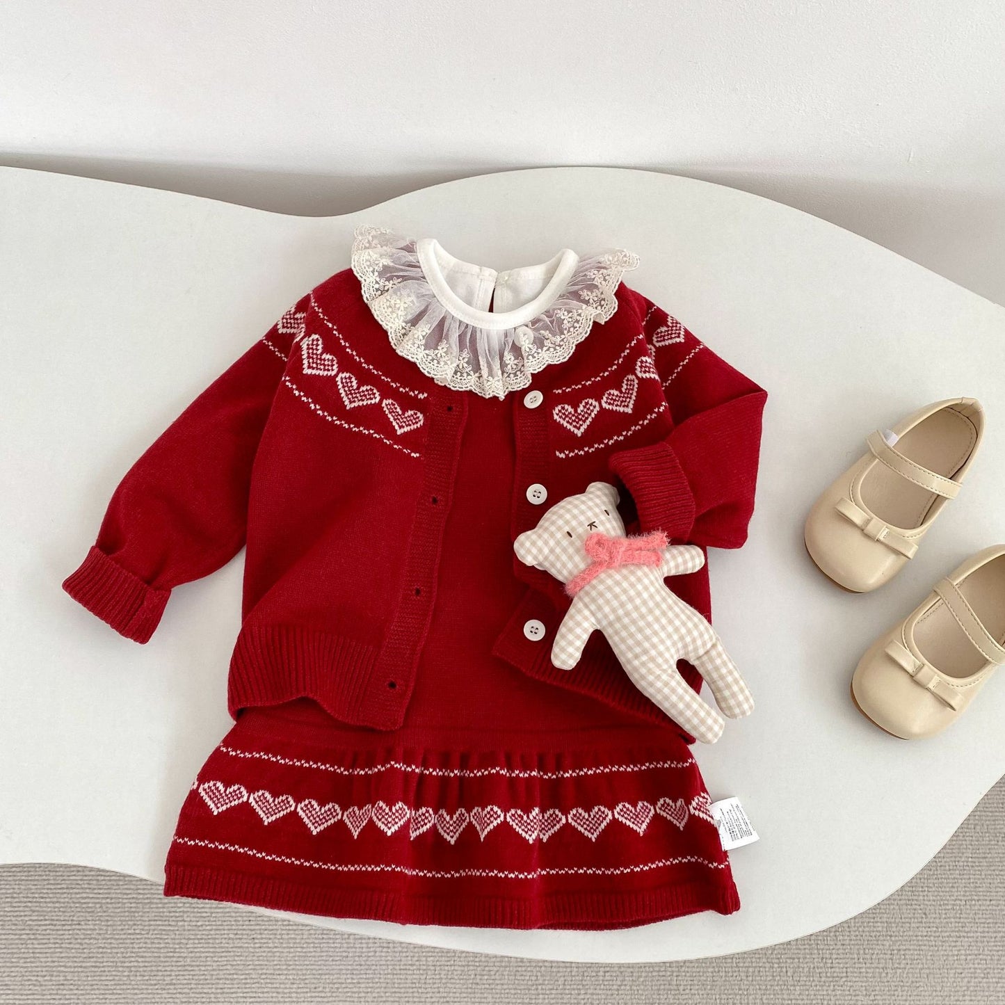 Knit Jacket & Skirt Set ニット ジャケット スカート セット【mh0012401】 mamahalo shop