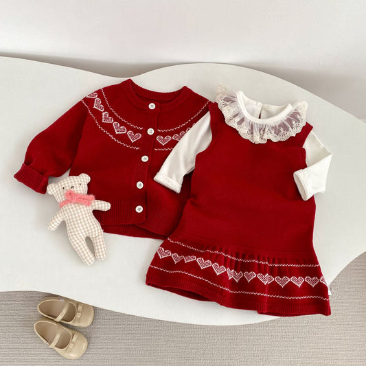 Knit Jacket & Skirt Set ニット ジャケット スカート セット【mh0012401】 mamahalo shop