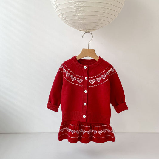 Knit Jacket & Skirt Set ニット ジャケット スカート セット【mh0012401】 mamahalo shop