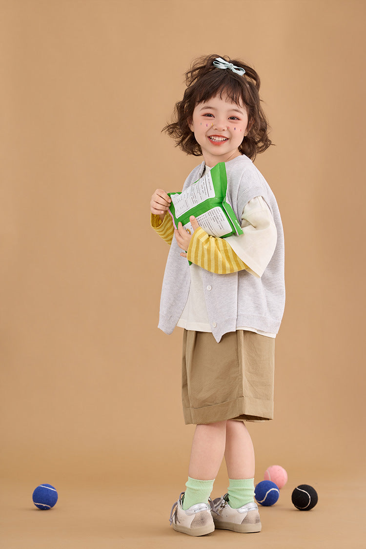 Knitted Single Breasted Vest ニット 前ボタン ベスト【mh0012373】 HEY BOOBII