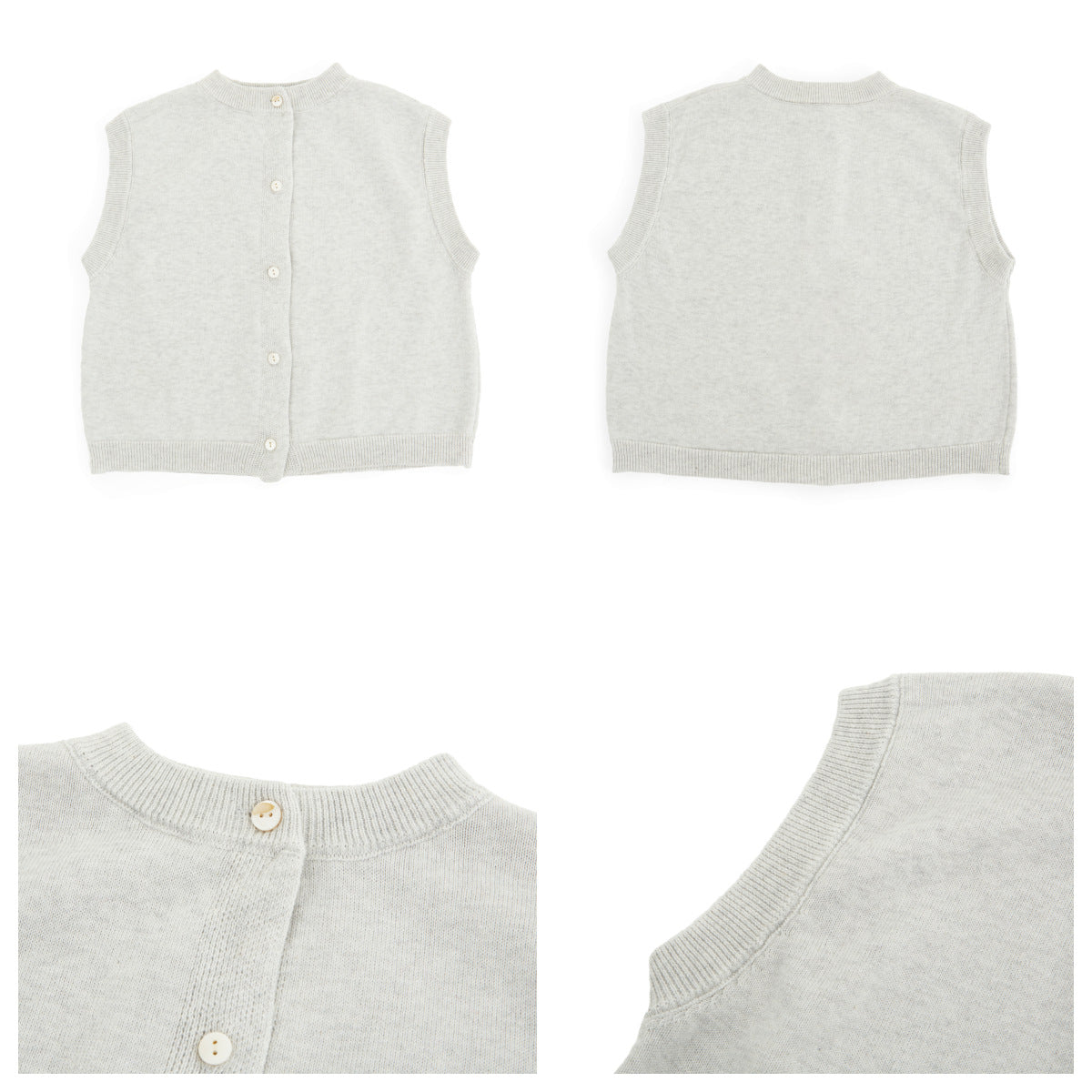 Knitted Single Breasted Vest ニット 前ボタン ベスト【mh0012373】 HEY BOOBII