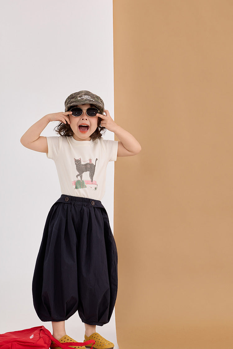 Korean Style Cropped Bloomers サルエル クロップドパンツ【mh0012384】 HEY BOOBII
