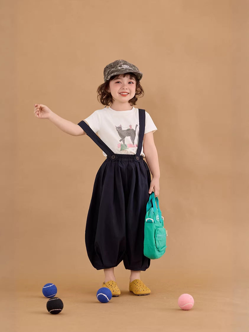 Korean Style Cropped Bloomers サルエル クロップドパンツ【mh0012384】 mamahalo shop