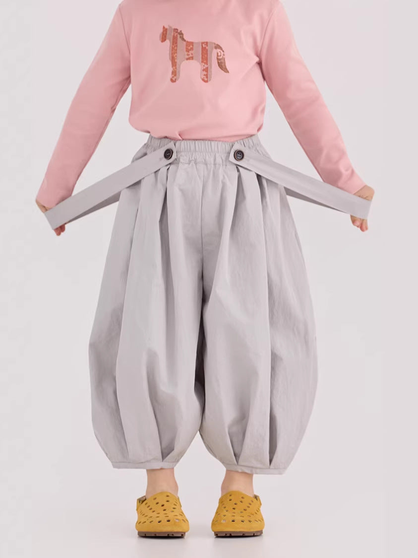 Korean Style Cropped Bloomers サルエル クロップドパンツ【mh0012384】 mamahalo shop