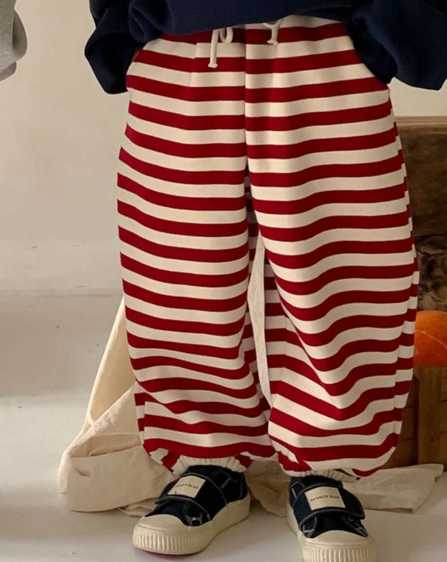 長袖セットアップ キッズトップス/パンツ レターロゴプリントフーディパーカー/ボーダー裏フリースロングスウェットパンツ 2カラー【mh0007478】