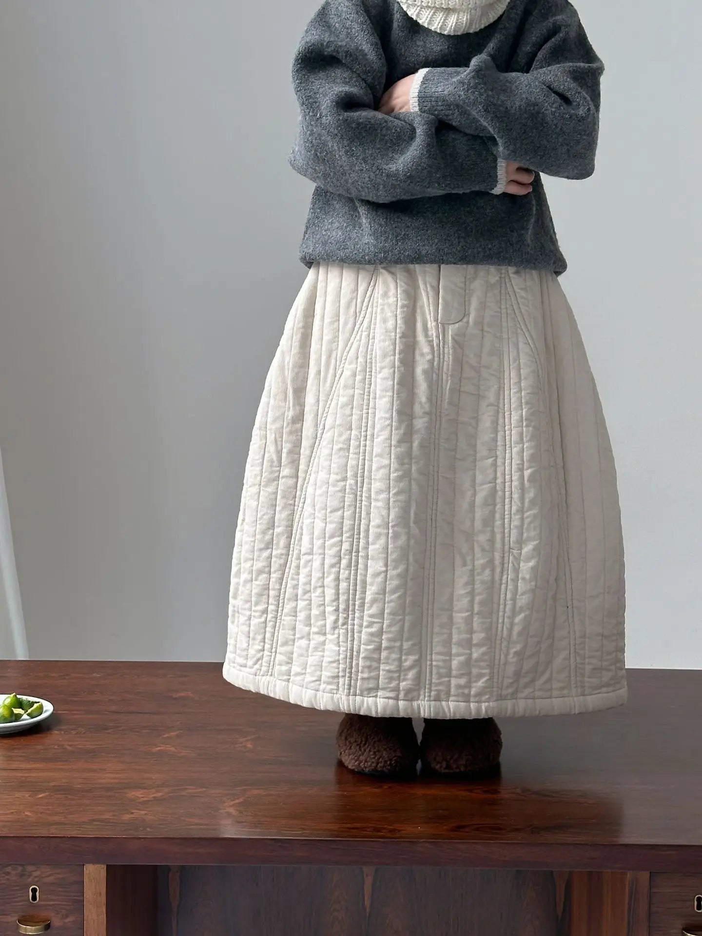 スカート キッズスカート キルティングシンプル防寒スカート 2カラー【mh0007597】