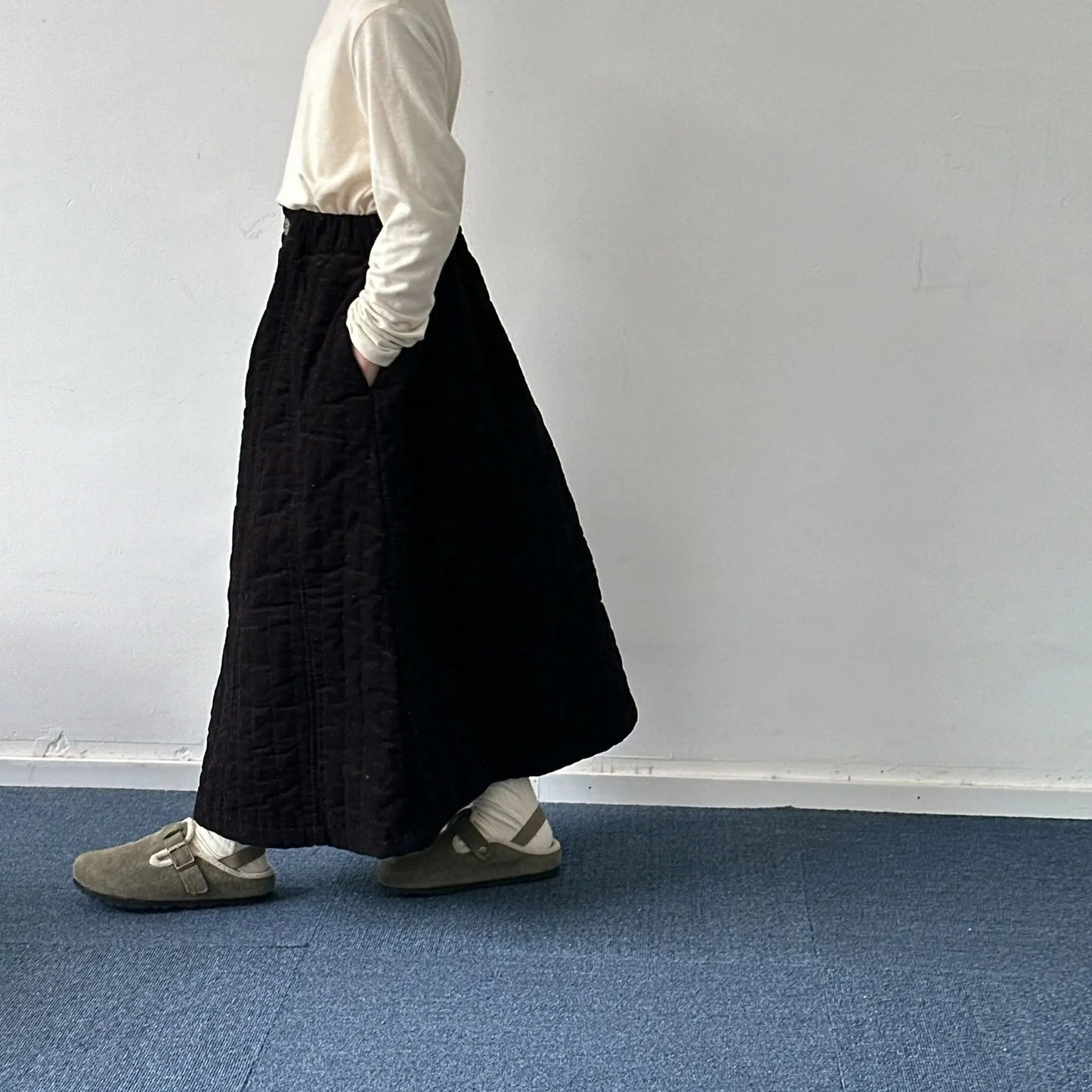 スカート キッズスカート キルティングシンプル防寒スカート 2カラー【mh0007597】